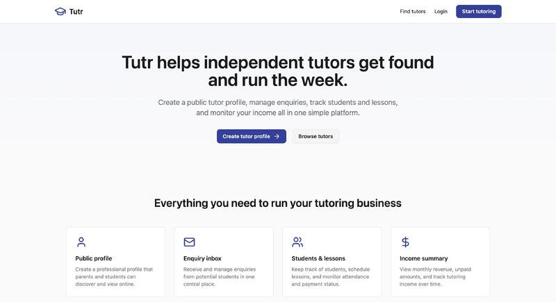 Tutor management platform preview